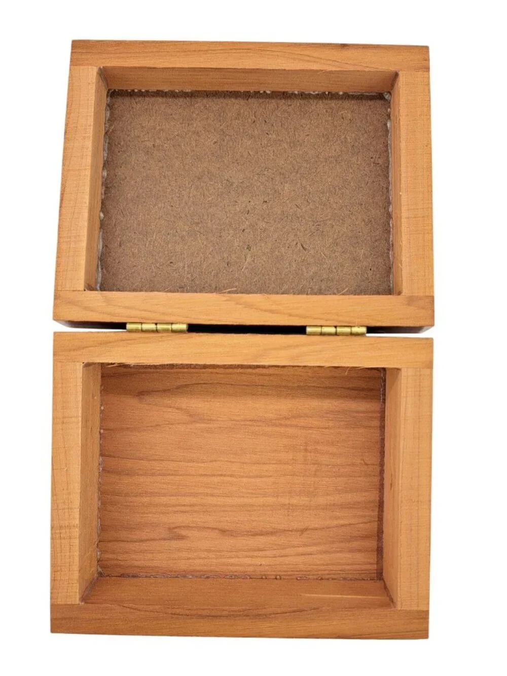 Vintage Footprints Box Cedar Wood Keepsake Inspirational Poem Storage Jewelry
